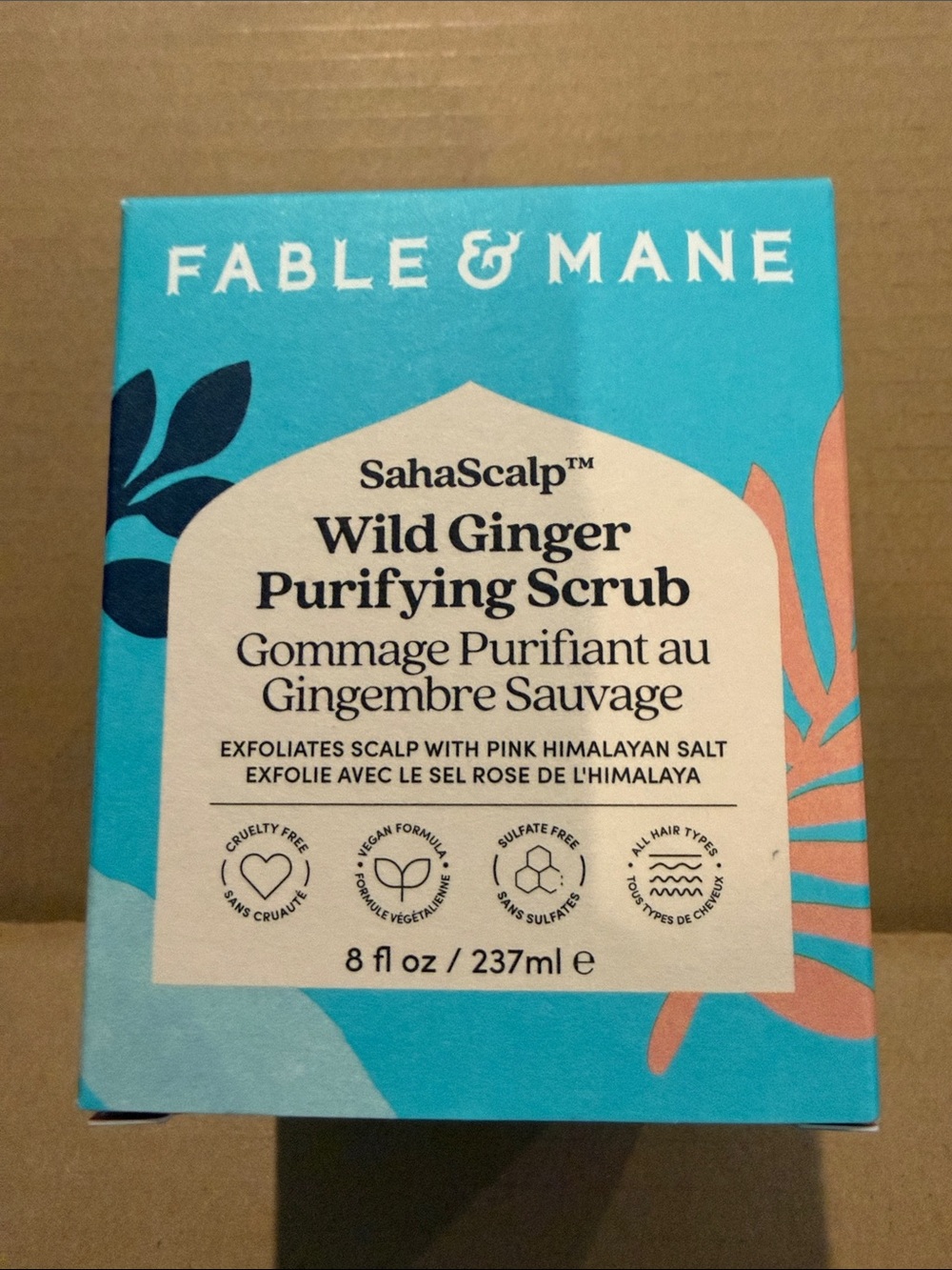 Fable & Mane SahaScalp Wild Ginger Purifying Scrub — Blue